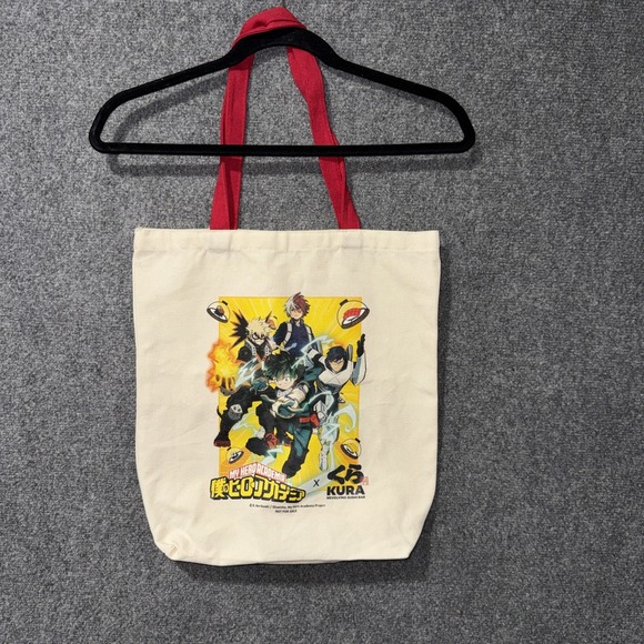 Handbags - My Hero Academia Kura Sushi Tote Bag Canvas Anime Deku Bakugo Todoroki Promo
